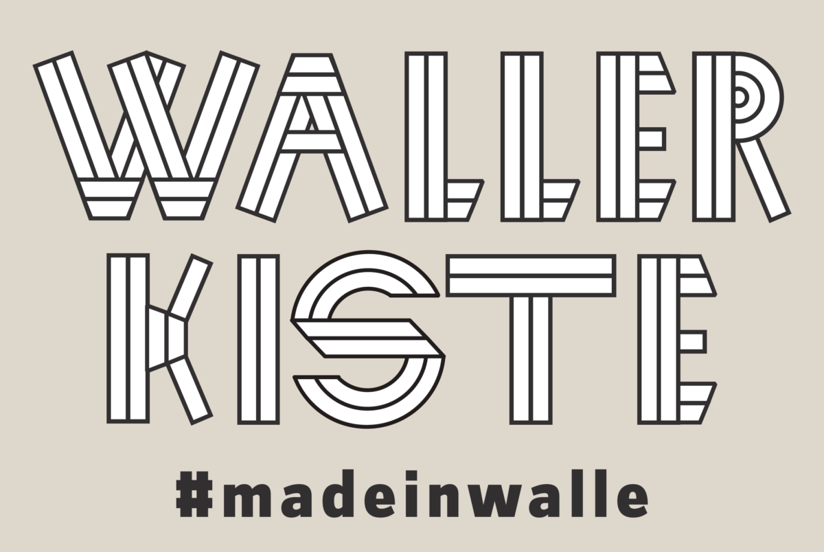 Schrift aus Latten" Waller Kiste" #madeinwalle